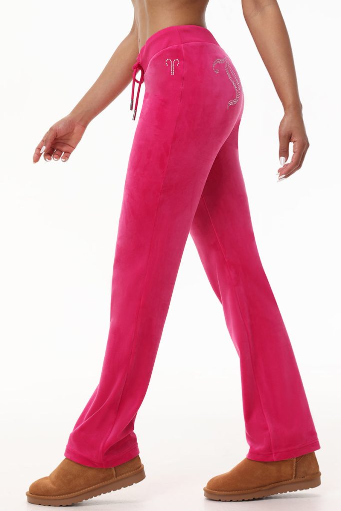 Custom Zodiac OG Big Bling Velour Track Pants
