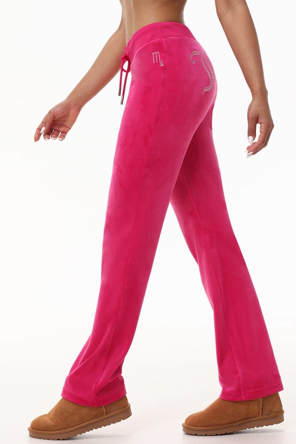 Custom Zodiac OG Big Bling Velour Track Pants - Image 10
