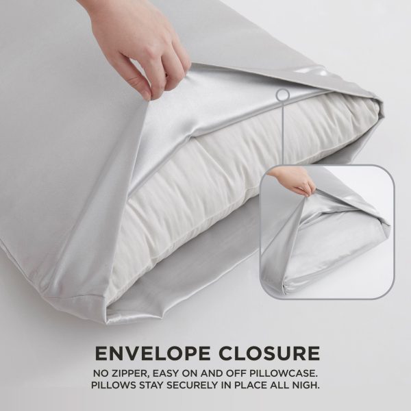 Solid Satin Pillow Case Set - Image 4