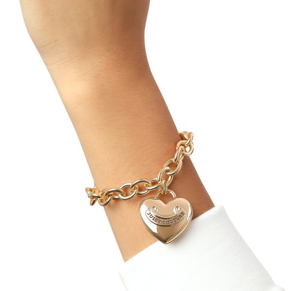 Heart Charm Chain Bracelet - Image 2