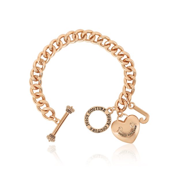 Heart Charm Toggle Bracelet - Image 4
