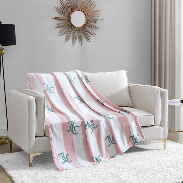 Cabana Striped Plush Blanket - Image 2