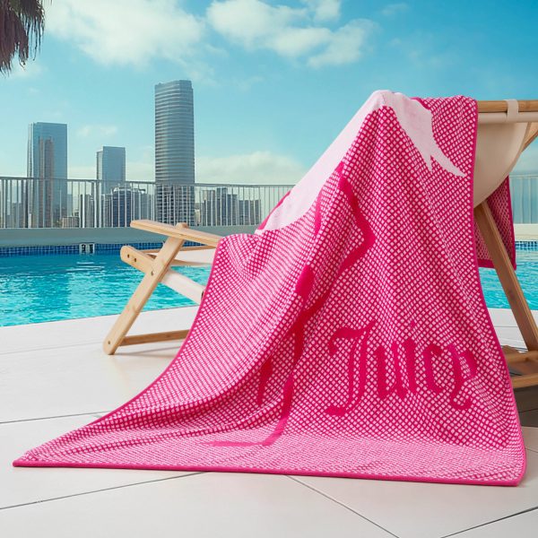 Pink Flamingo Cotton Beach Towel - Image 3