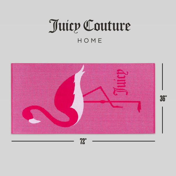 Pink Flamingo Cotton Beach Towel - Image 6