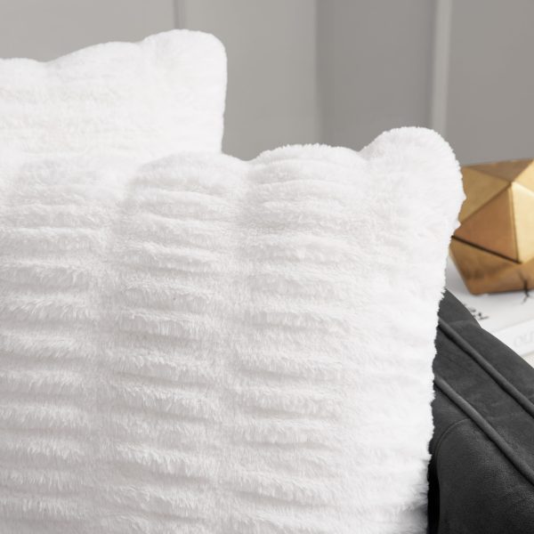 Pleated Faux Fur Decorative Pillow - Image 5