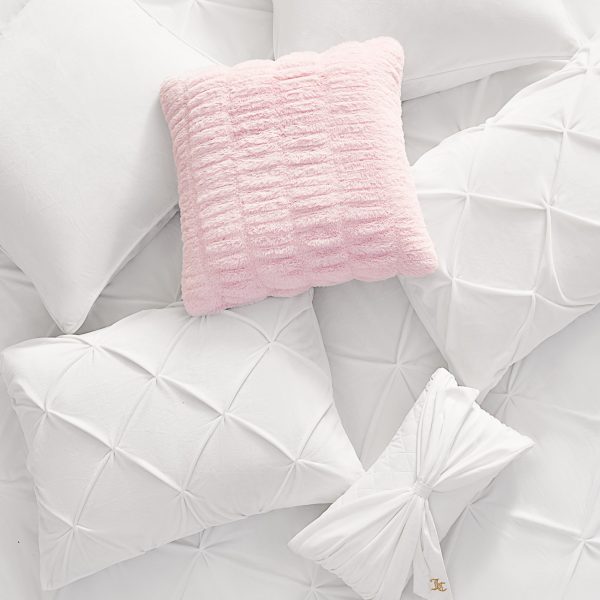 Kiss Pleat Micromink Comforter Set With Decorative Pillows - Image 5
