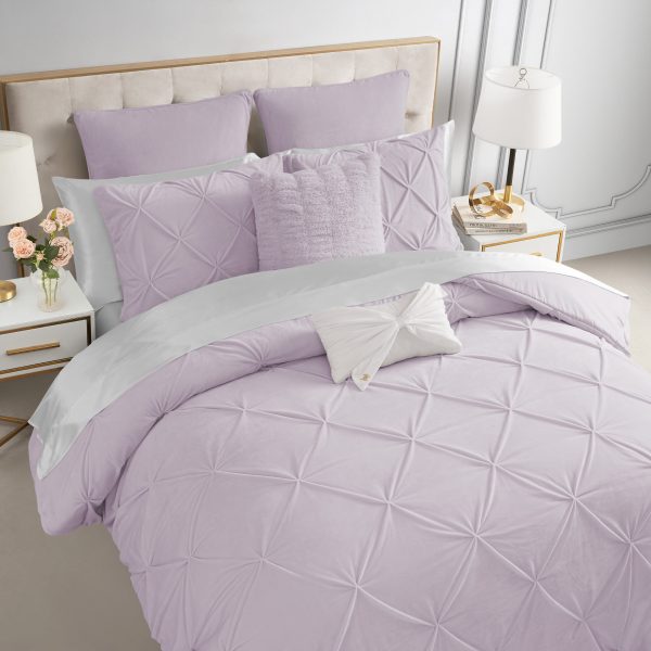 Kiss Pleat Micromink Comforter Set With Decorative Pillows - Image 2