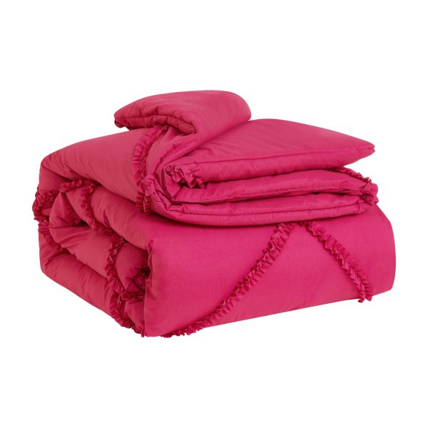 Diamond Ruffle Comforter Set - Image 6