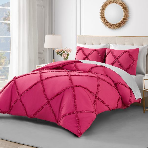 Diamond Ruffle Comforter Set - Image 3