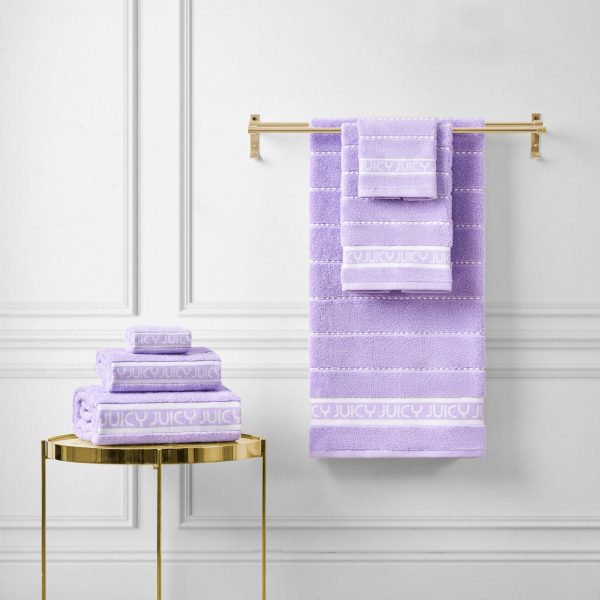Plush Stripe Bath Towel Set - Image 3