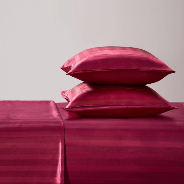 Damask Stripe Satin Sheet Set - Image 5