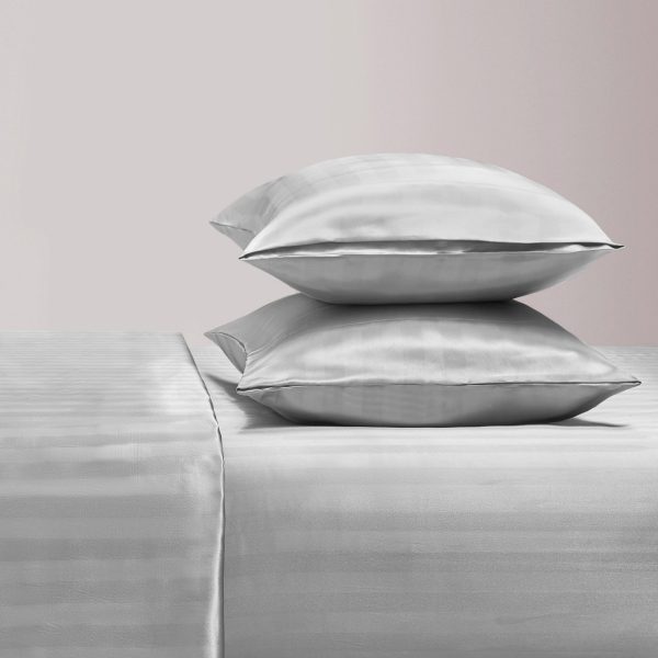 Damask Stripe Satin Sheet Set - Image 5