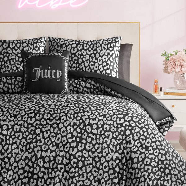 Modern Leopard Satin Bed in a Bag Bedding Set - Image 4