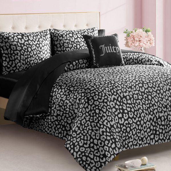Modern Leopard Satin Bed in a Bag Bedding Set - Image 2