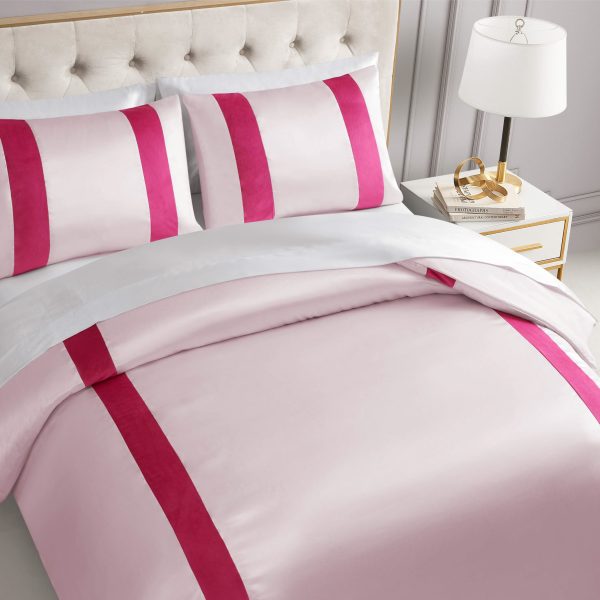 Satin Velvet Stripe Comforter Set - Image 2