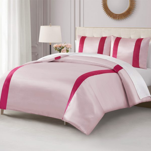 Satin Velvet Stripe Comforter Set - Image 4