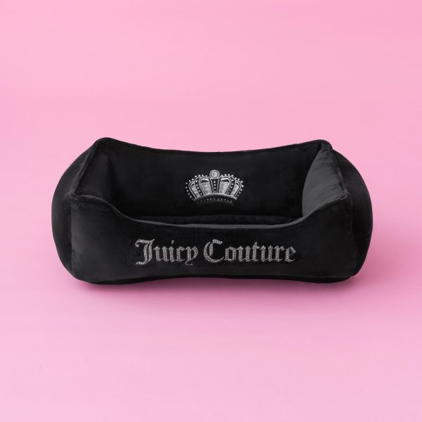 Crown Bling Black Pet Bed - Image 2