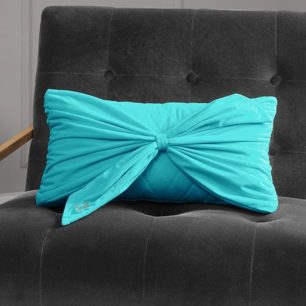 Velvet Bow Decorative Pillow - Image 3