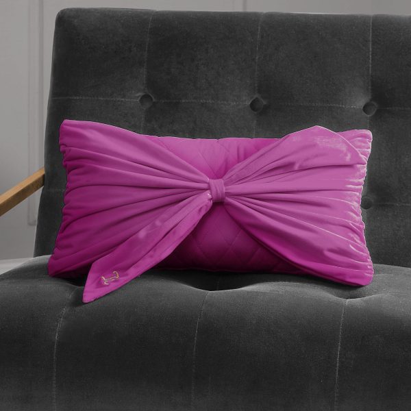 Velvet Bow Decorative Pillow - Image 3