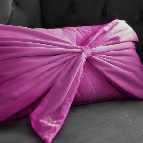 Velvet Bow Decorative Pillow - Image 4