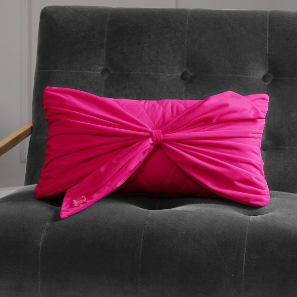 Velvet Bow Decorative Pillow - Image 3