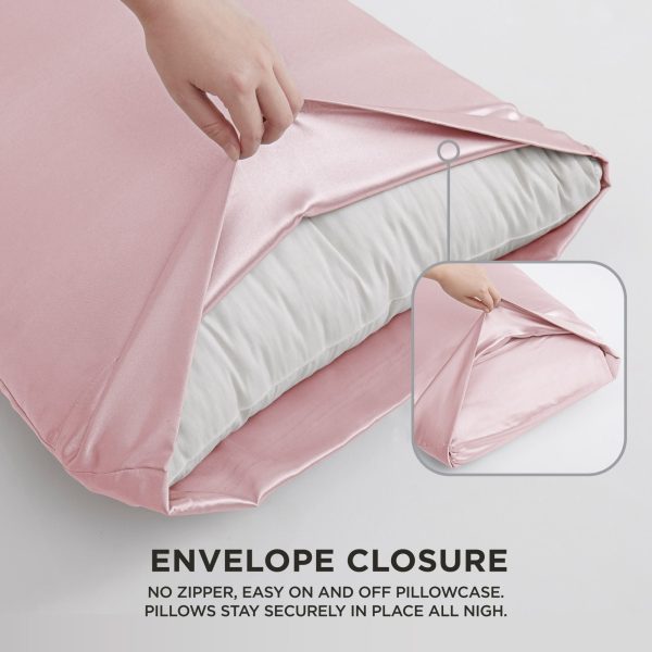 Solid Satin Pillow Case Set - Image 4