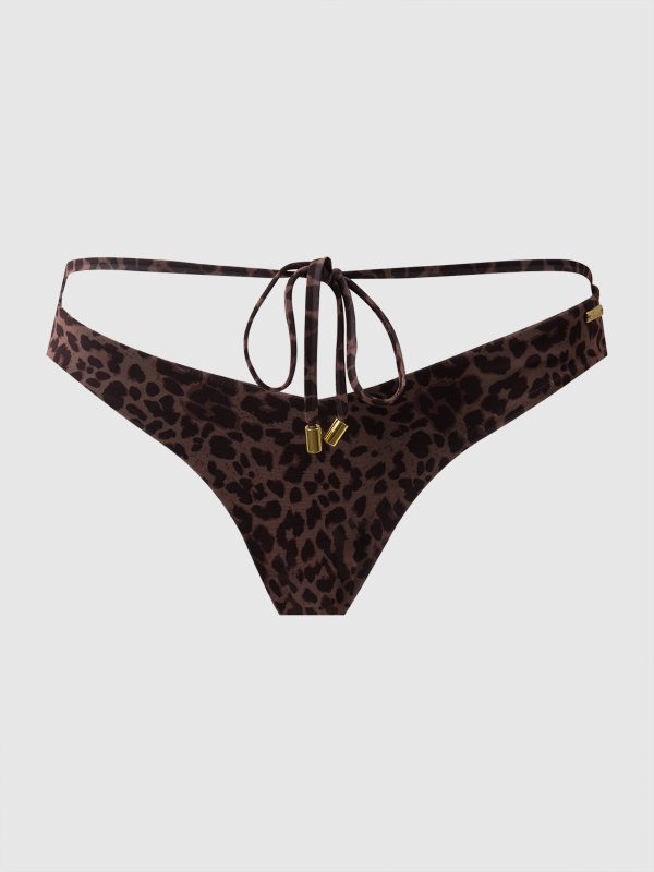 Frederick's Of Hollywood Alanza High-Waist Tie Front Swim Bottom - Image 9