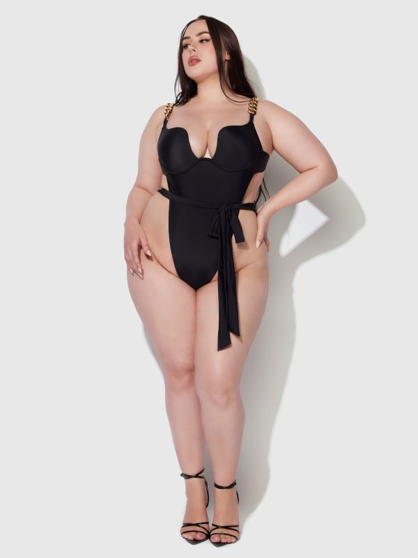 Frederick's Of Hollywood Rising Star Chain Swim One Piece - Image 8