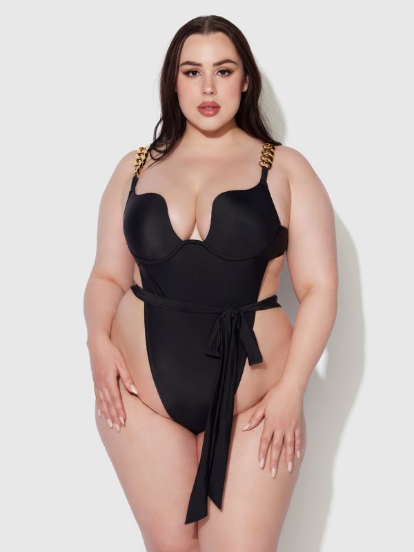 Frederick's Of Hollywood Rising Star Chain Swim One Piece - Image 5