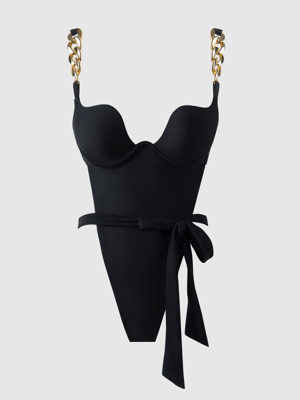 Frederick's Of Hollywood Rising Star Chain Swim One Piece - Image 9