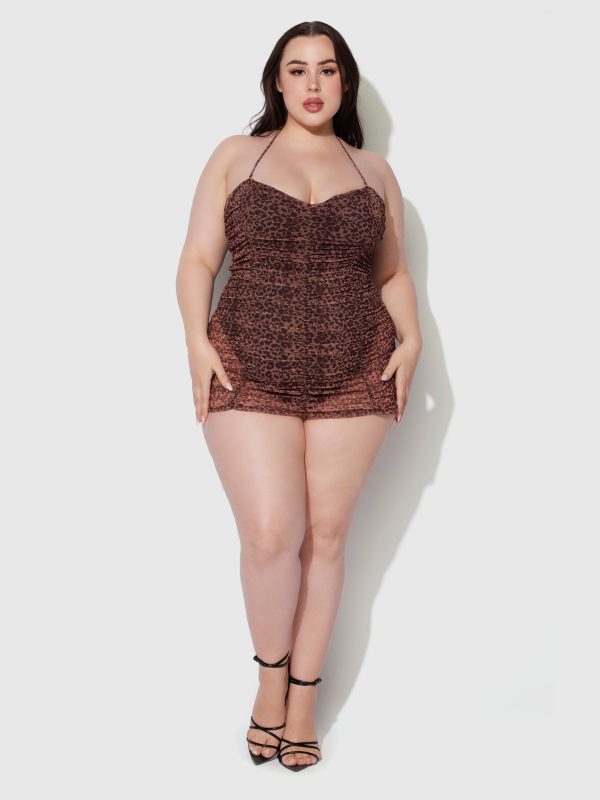 Frederick's Of Hollywood Alanza Mesh Ruched Strapless Swim One Piece - Image 10