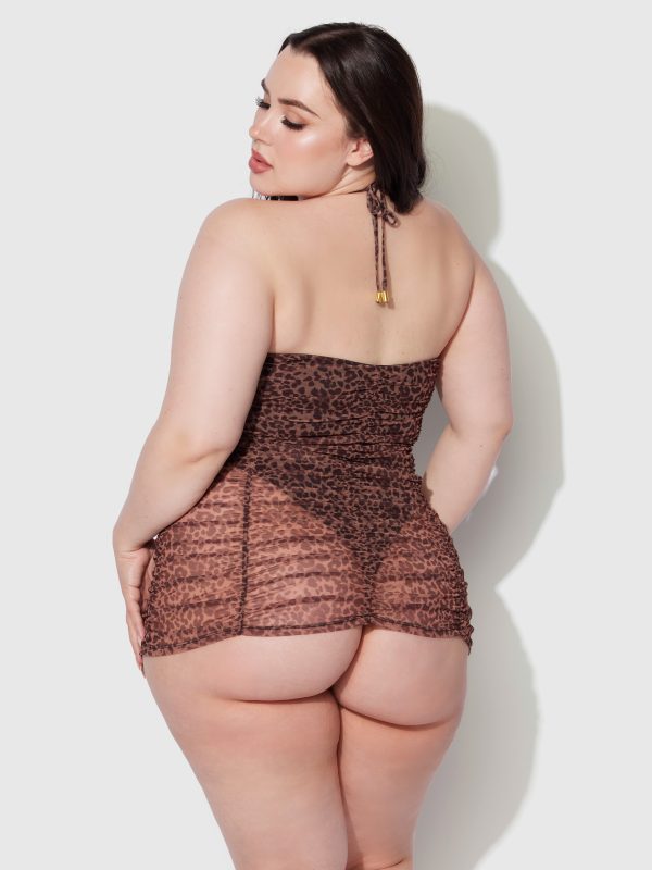 Frederick's Of Hollywood Alanza Mesh Ruched Strapless Swim One Piece - Image 7