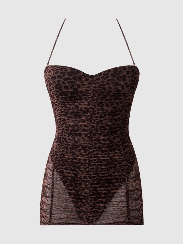 Frederick's Of Hollywood Alanza Mesh Ruched Strapless Swim One Piece - Image 11