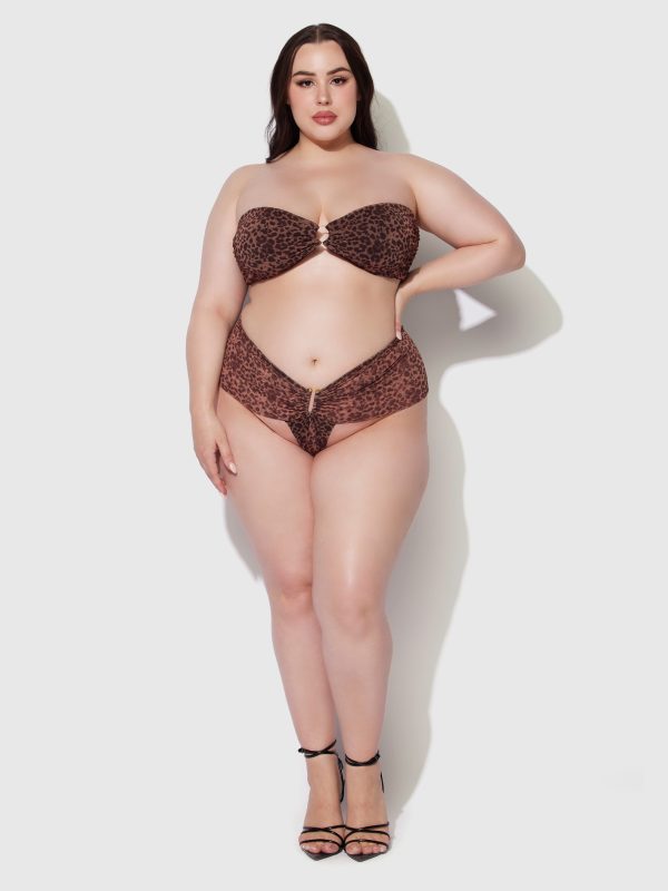 Frederick's Of Hollywood Alanza Mesh U Hook Thong Swim Bottom - Image 8