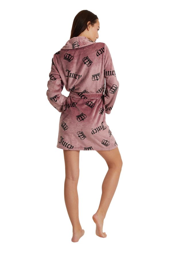Shawl Collar Plush Robe - Image 2