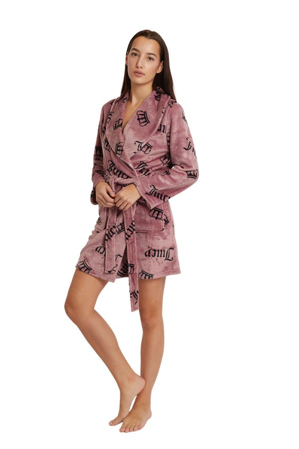 Shawl Collar Plush Robe - Image 3