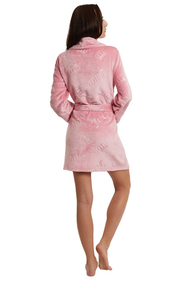 Shawl Collar Plush Robe - Image 2