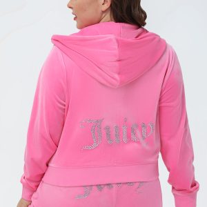 Plus-Size OG Big Bling Velour Hoodie