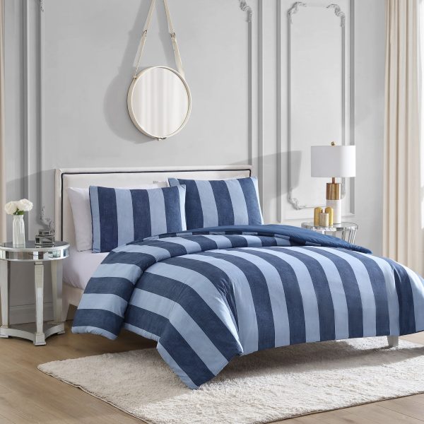 Denim Stripe Reversible Duvet Cover Set - Image 2