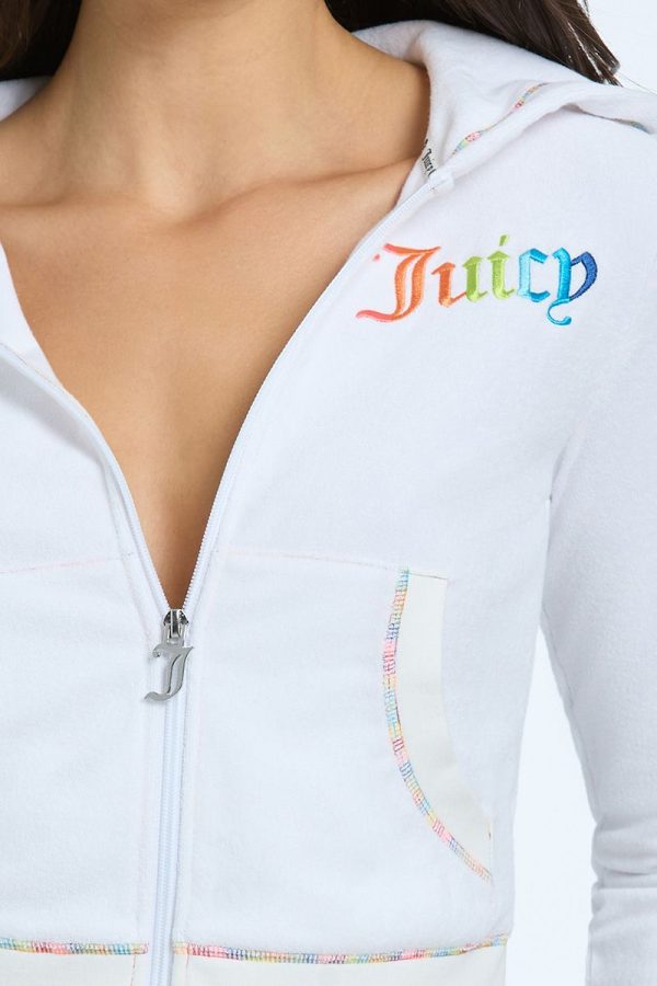Rainbow Towel Terry Zip-Up Hoodie - Image 5