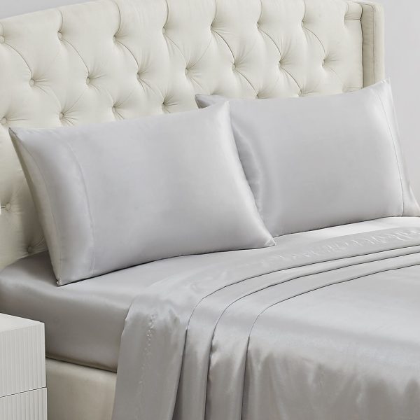 Solid Satin Pillow Case Set - Image 2