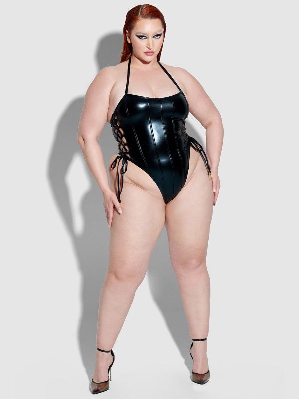 Frederick's Of Hollywood Onyx Corset Swim One Piece - Image 10