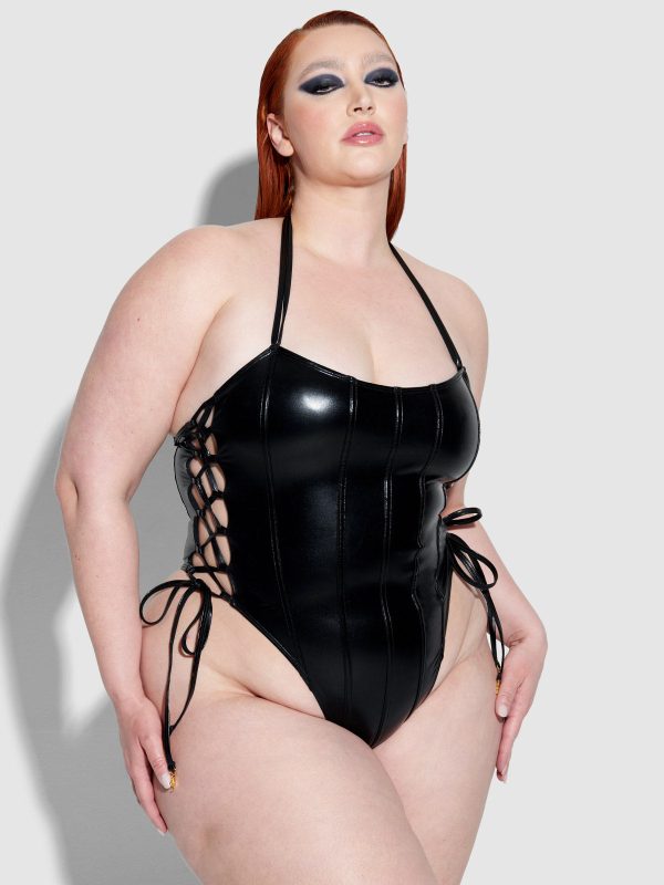 Frederick's Of Hollywood Onyx Corset Swim One Piece - Image 8