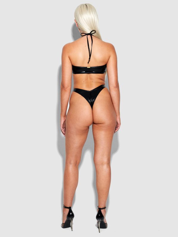 Frederick's Of Hollywood Onyx Swim Tanga Bottom - Image 3