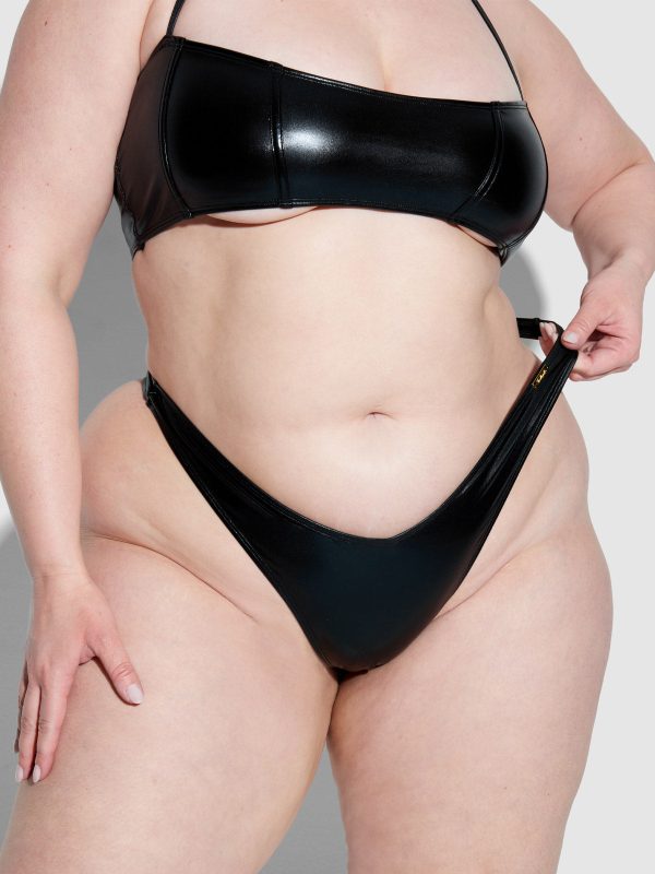 Frederick's Of Hollywood Onyx Swim Tanga Bottom - Image 5