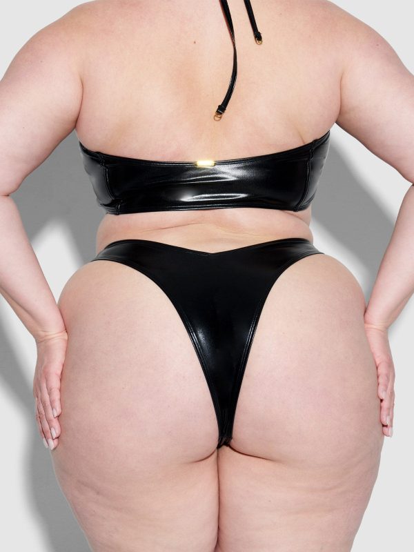 Frederick's Of Hollywood Onyx Swim Tanga Bottom - Image 6
