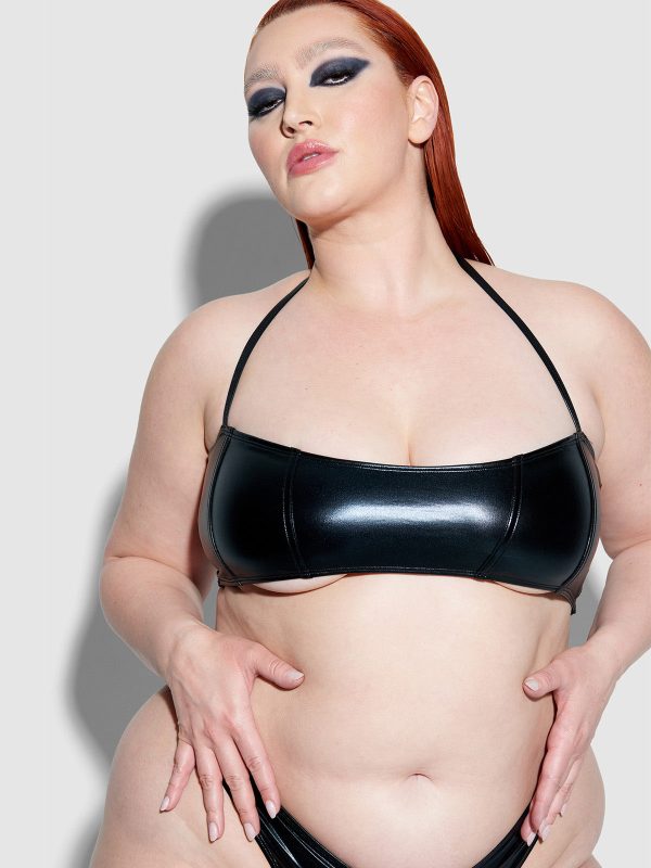 Frederick's Of Hollywood Onyx Corset Bandeau Swim Top - Image 10