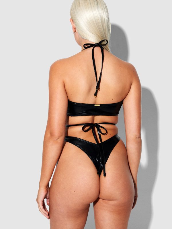 Frederick's Of Hollywood Onyx Corset Bandeau Swim Top - Image 3
