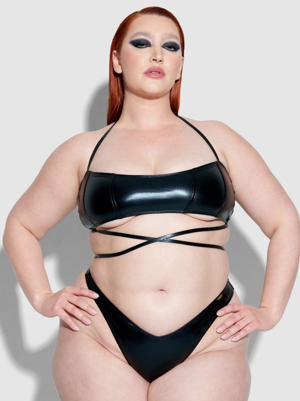 Frederick's Of Hollywood Onyx Corset Bandeau Swim Top - Image 6