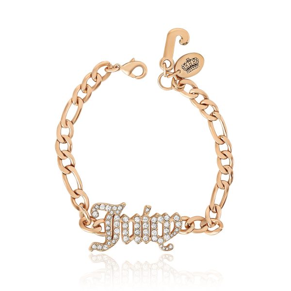Juicy Script Crystal Chain Bracelet - Image 4